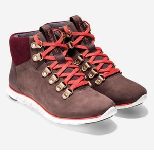Cole Haan Zerogrand Waterproof Hiking Booties Suede Brown Size 6